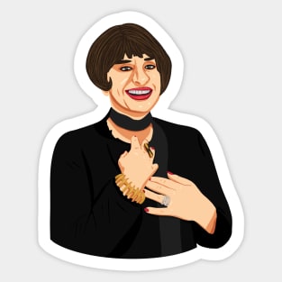 Patti in black Sticker